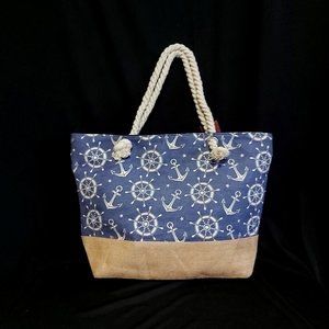Nautical Print Tote Bag